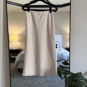 NWT Enza Costa linen bias skirt.